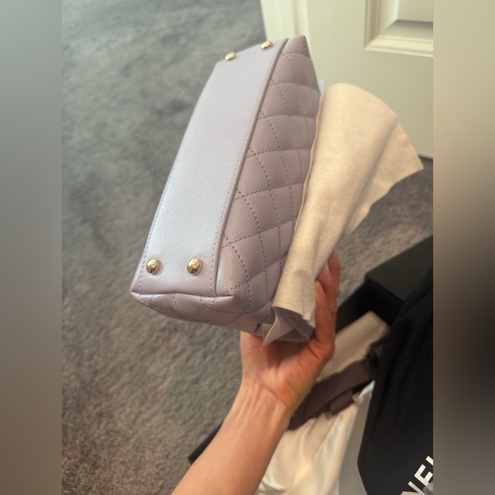 Authentic Chanel Caviar Quilted Mini Coco Handle Flap Light Purple - Picture 16 of 16